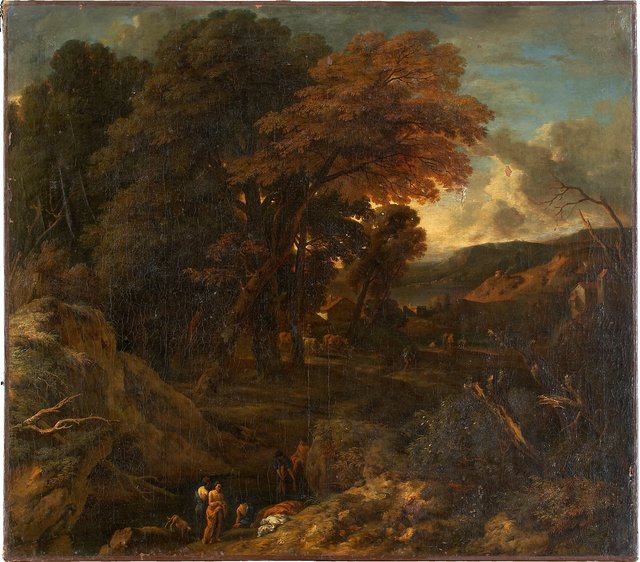 Southern Landscape with Bathers by Cornelis Huysmans