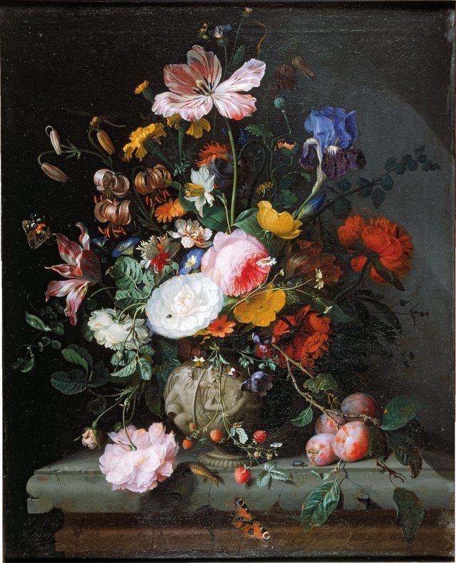 Still Life with Bouquet of Flowers by Jacob van Walscapelle