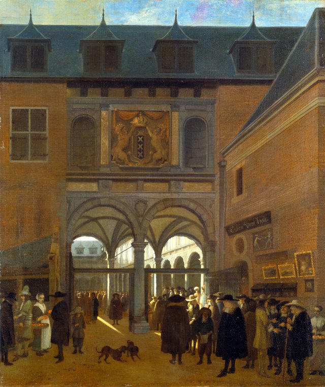 The Stock Exchange in Amsterdam by Job Adriaenszoon Berckheyde