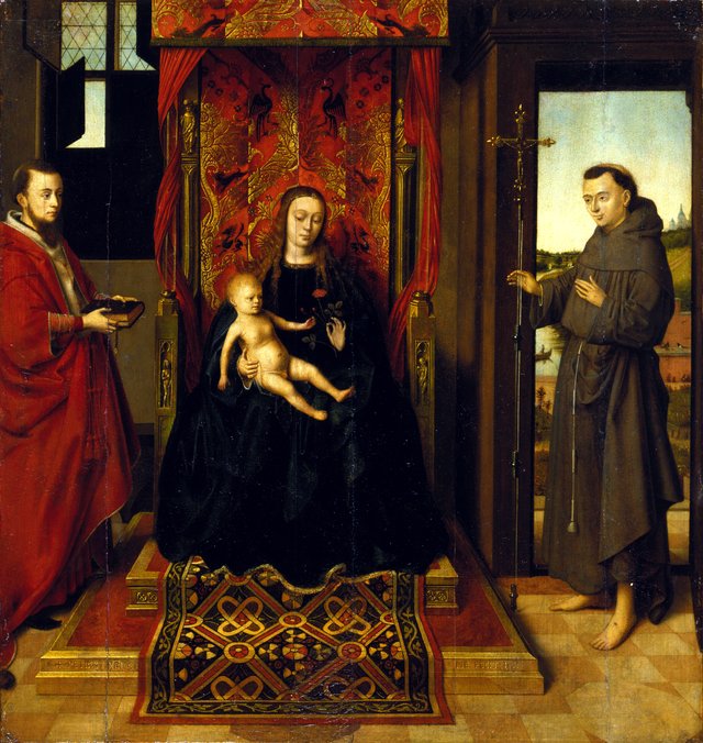 Virgin and Child with Saints Jerome and Francis by Petrus Christus