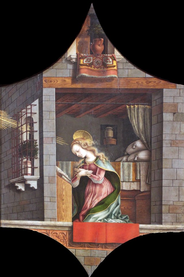 Altarpiece of San Domenico: The Virgin Annunciate by Carlo Crivelli