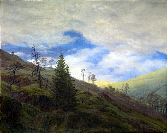 Sunburst in the Riesengebirge by Caspar David Friedrich