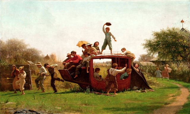 The Old Stagecoach by Eastman Johnson
