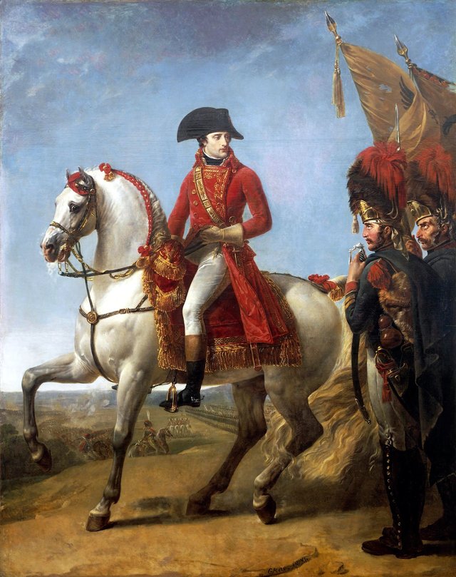 Portrait équestre de Bonaparte, 1er Consul à Marengo by Antoine-Jean Gros