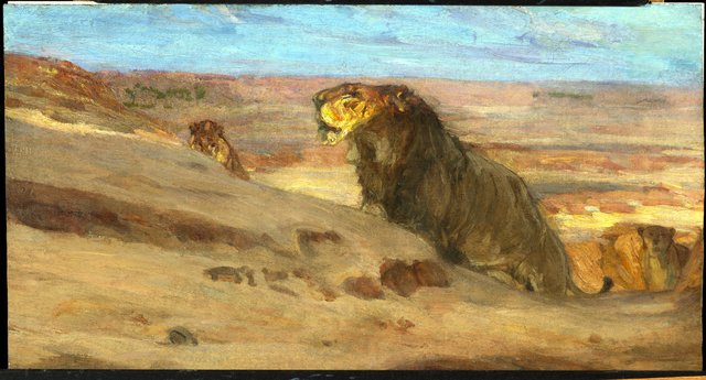 Lions in the Desert by Henry Ossawa Tanner