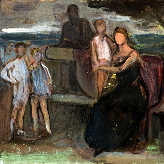 Boceto para Retrato de la familia Basabé by Julio Romero de Torres