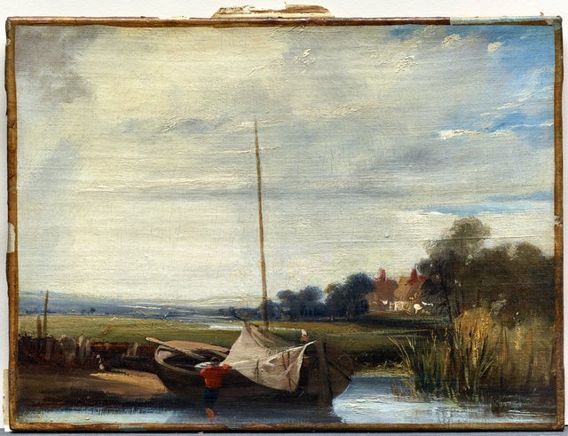 A River in Normandy by Richard Parkes Bonington