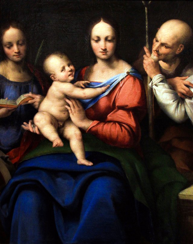 The Holy Family with Catherine by Cesare da Sesto