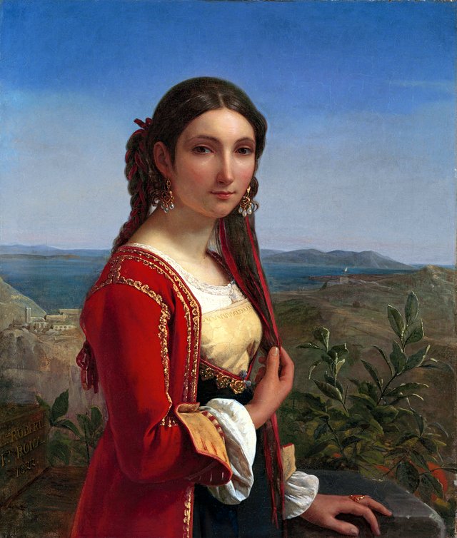Portrait of a girl from Procida by Léopold Robert