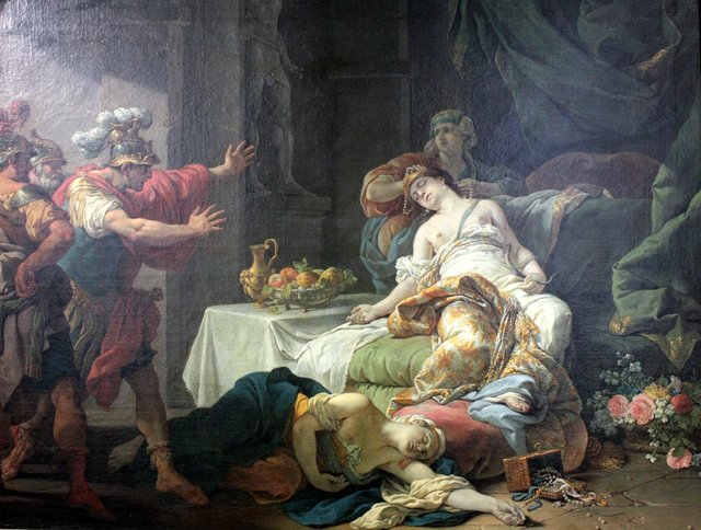 sterbende Kleopatra by Louis-Jean-François Lagrenée
