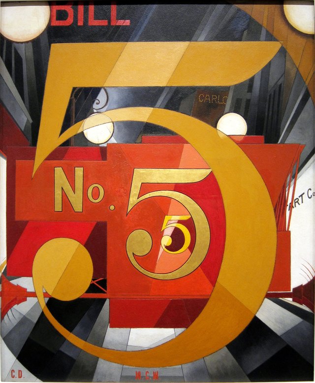 I Saw the Figure 5 in Gold by Charles Demuth