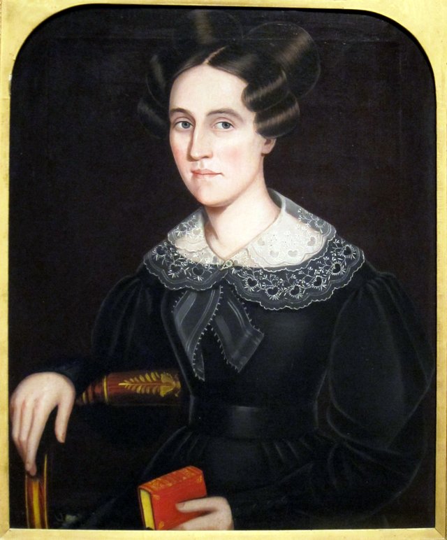 Jane Ann Benjamin Powers (Mrs. Charles Westley Powers) by Ammi Phillips