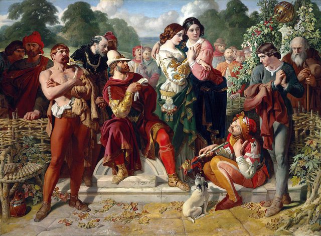 The Wrestling Scene in 'As You Like It' by Daniel Maclise