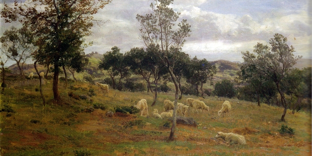 Italian Landscape with Olive Trees. Sora. by Joakim Skovgaard