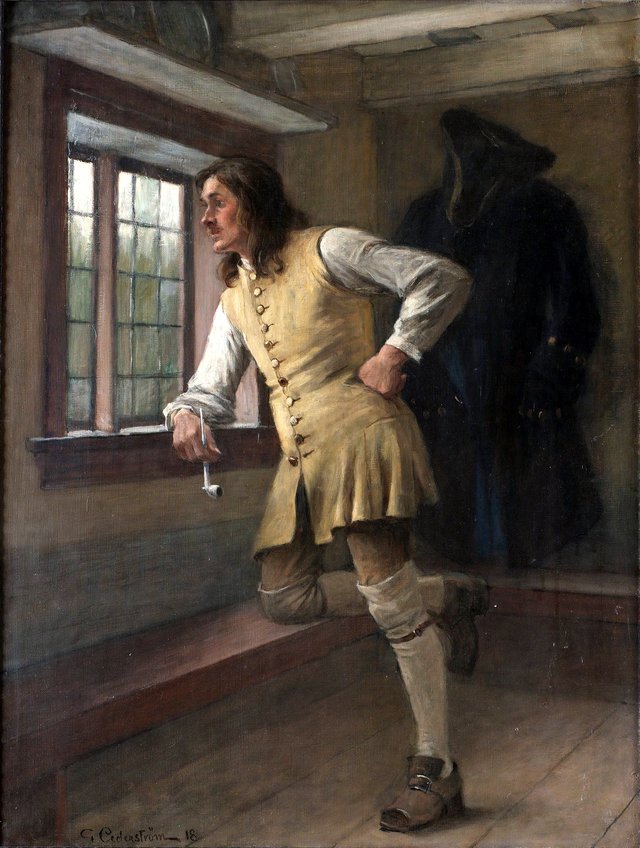 Attente de Caroline. by Gustaf Cederström