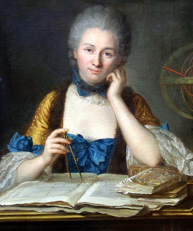 Madame Du Châtelet at her Desk by Maurice Quentin de La Tour