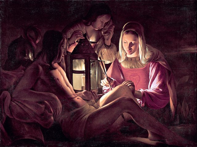 Saint Sebastian Tended by Irene by Georges de La Tour
