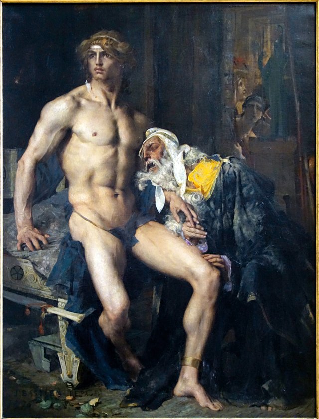 Priam at Achilles feet by Jules Bastien-Lepage