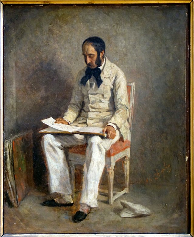 Portrait of Ernest Feydeau by Charles Joshua Chaplin