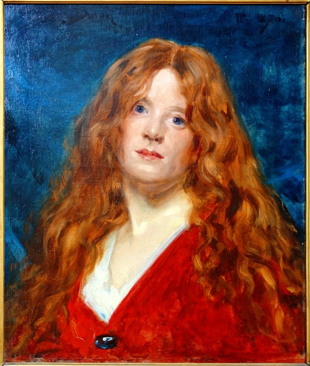 Portrait de femme rousse by Carolus-Duran