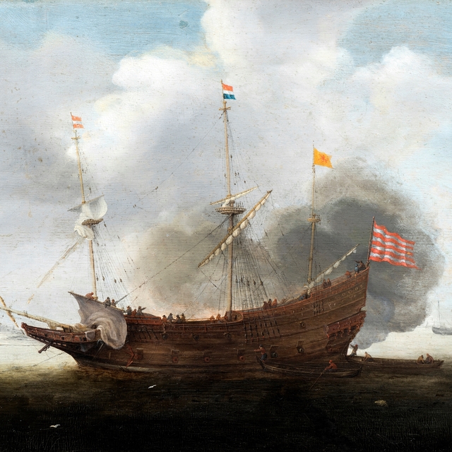 A Man o' War by Hendrick Cornelisz Vroom