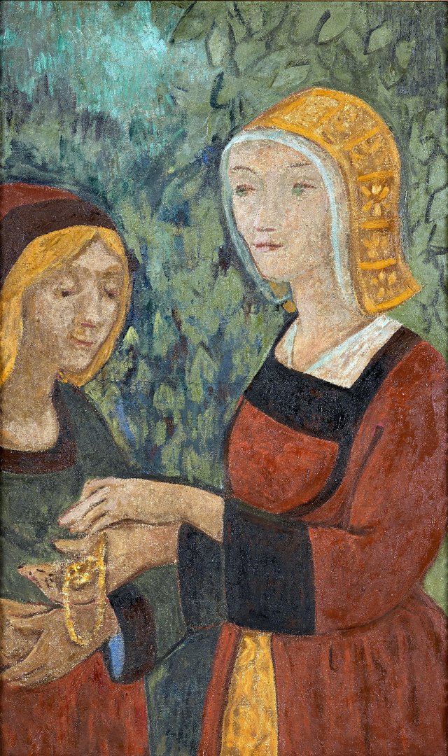 Deux Bretonnes au collier d'or by Paul Sérusier