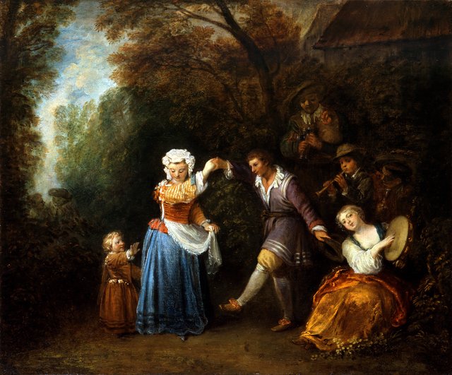 The Country Dance by Jean-Antoine Watteau