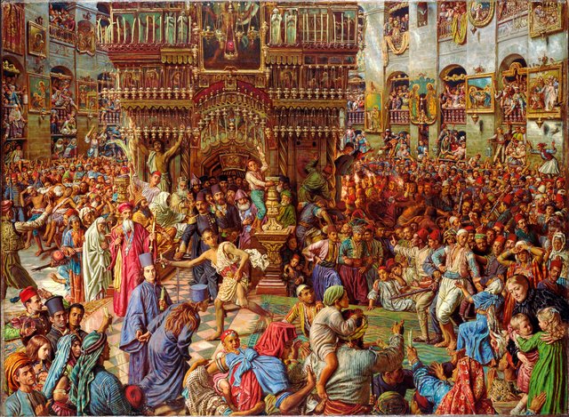 The Miracle of the Holy Fire by William Holman Hunt