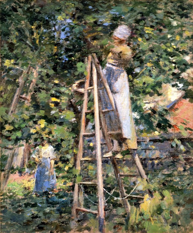 Gathering Plums by Theodore Robinson