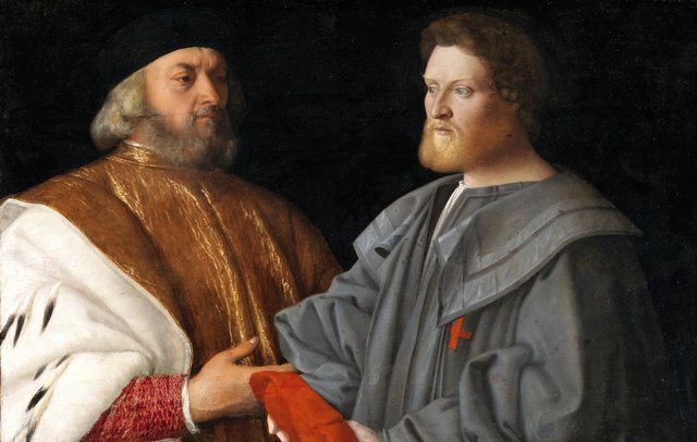 Giorgio Cornaro (1452-1527) and his son Francesco Cornaro (1478-1543) by Vincenzo Catena