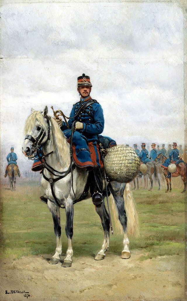 A Trumpeter on Horseback by Édouard Detaille