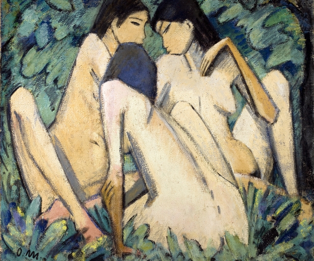 Three Women in a Wood by Otto Mueller