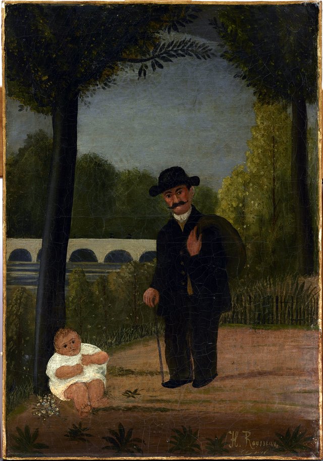 Stroller and Child by Henri Rousseau