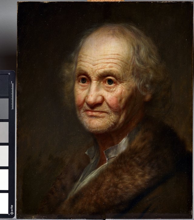 Old Man in a Fur-Trimmed Coat by Balthasar Denner