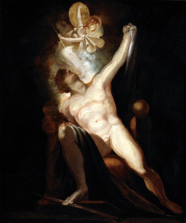 John Milton's Paradise Lost, Satan and the Birth of Sin (Book II, 746-758) Painting no. 6 from The Milton Gallery by Henry Fuseli