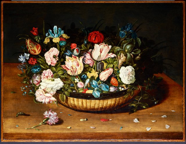 Basket of Flowers by Osias Beert