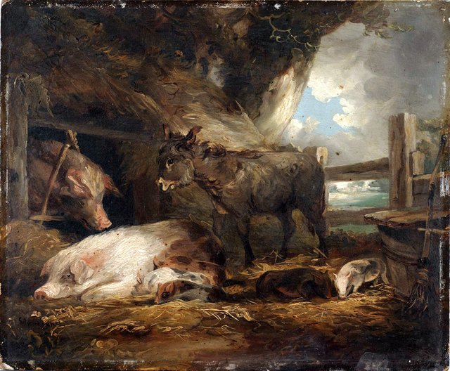 Visit to the Pig Sty by George Morland