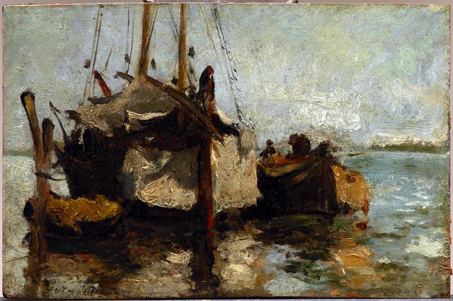 Boats in Harbor by John Henry Twachtman