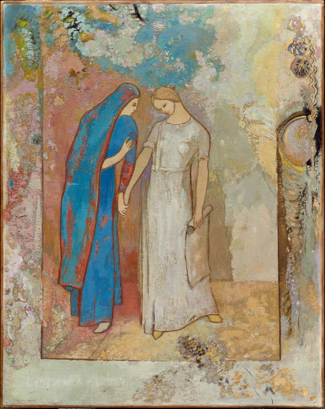 Initiation to Study—Two Young Ladies by Odilon Redon