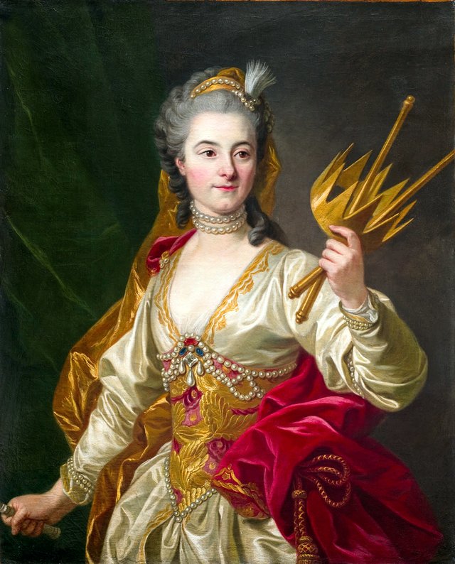 Geneviève-Françoise-Laurette Randon de Malboissière as Melpomene by Louis-Michel van Loo