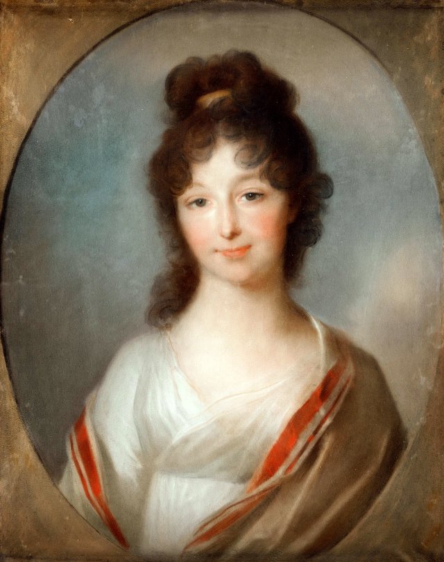 Brustbild der Caroline Tischbein by Johann Friedrich August Tischbein