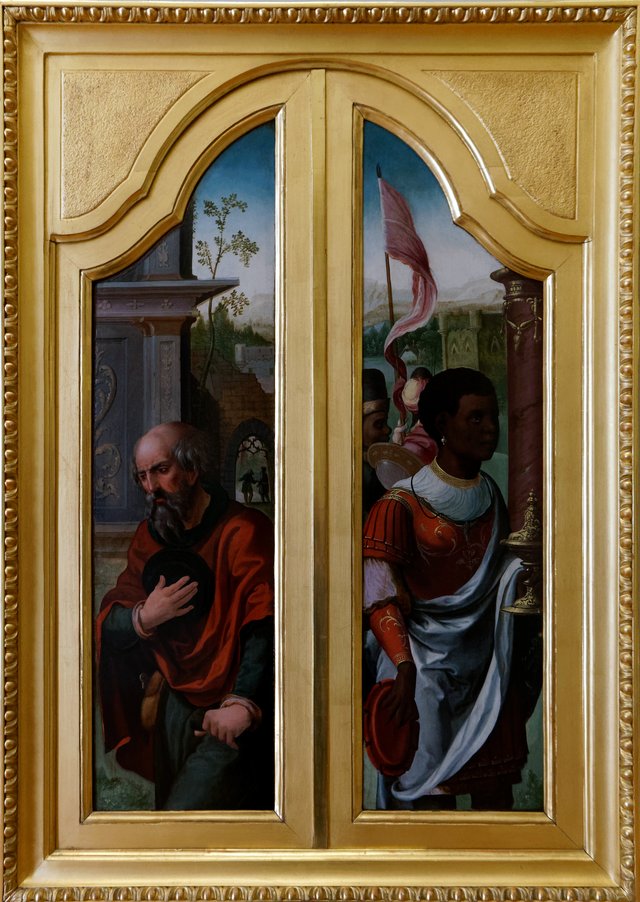 St Joseph and King Balthazar by Pieter Coecke van Aelst