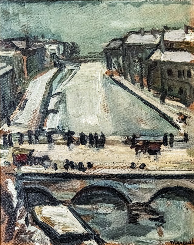 Pont sur la Seine en hiver by Albert Marquet