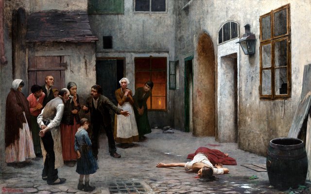 Murder in the House by Jakub Schikaneder