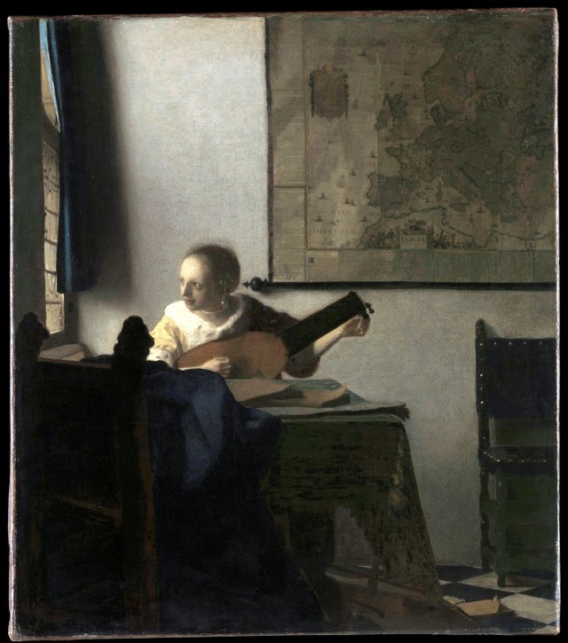 Woman with a Lute by Johannes Vermeer