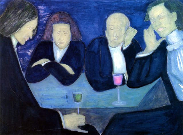 Im Café by Marianne von Werefkin