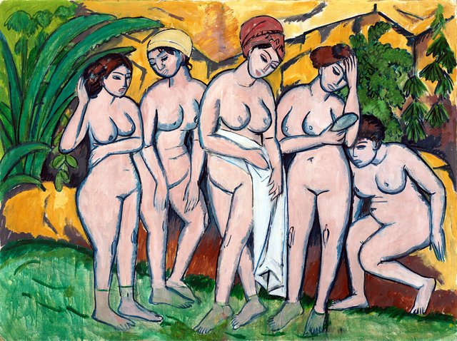 Five Bathing Women at a Lake by Ernst Ludwig Kirchner