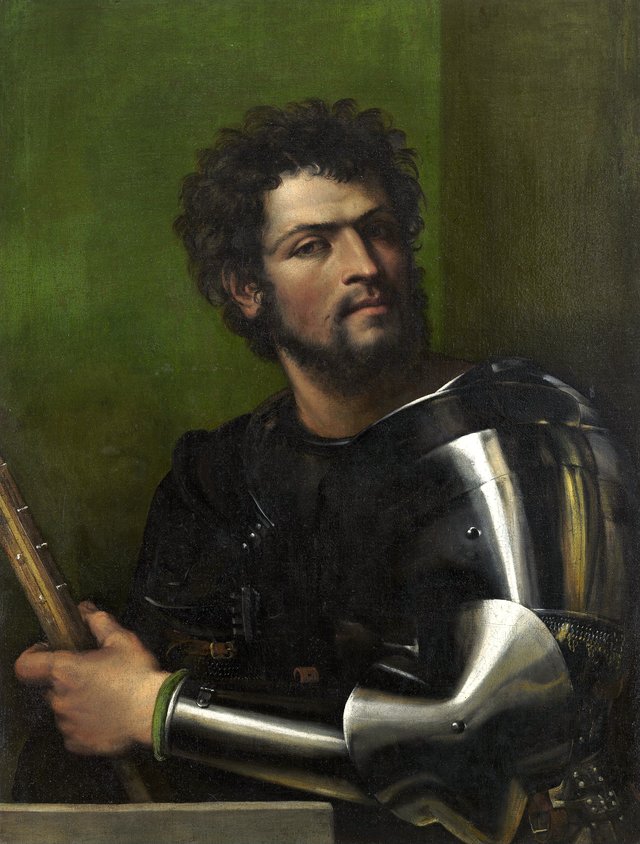 Portrait of a Man in Armor by Sebastiano del Piombo