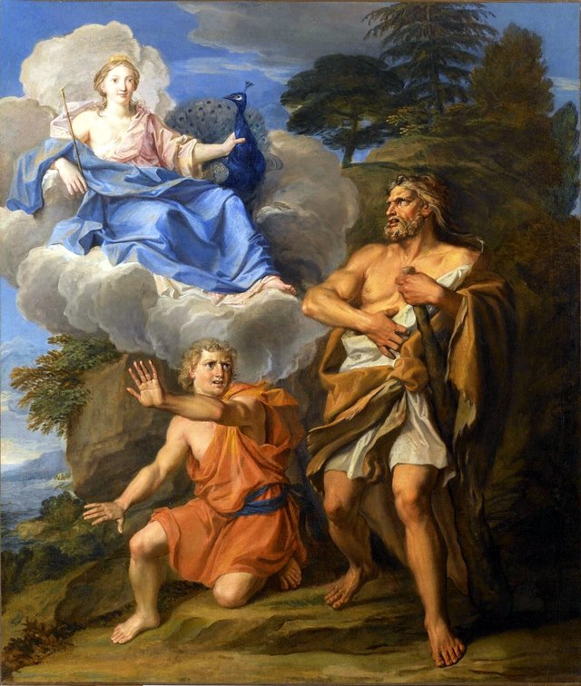 Story of Hercules - Juno and Hercules by Noël Coypel