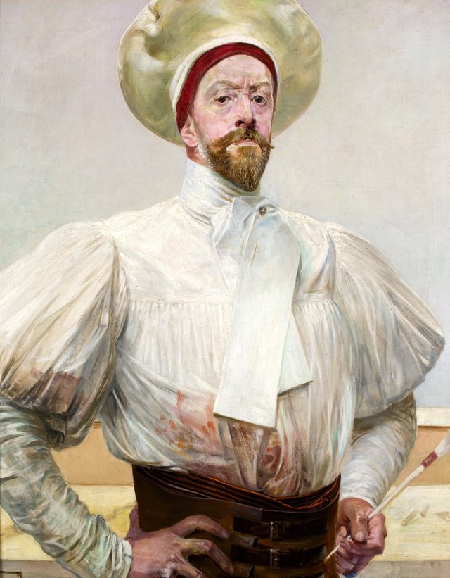 Self-Portrait in a White Attire by Jacek Malczewski